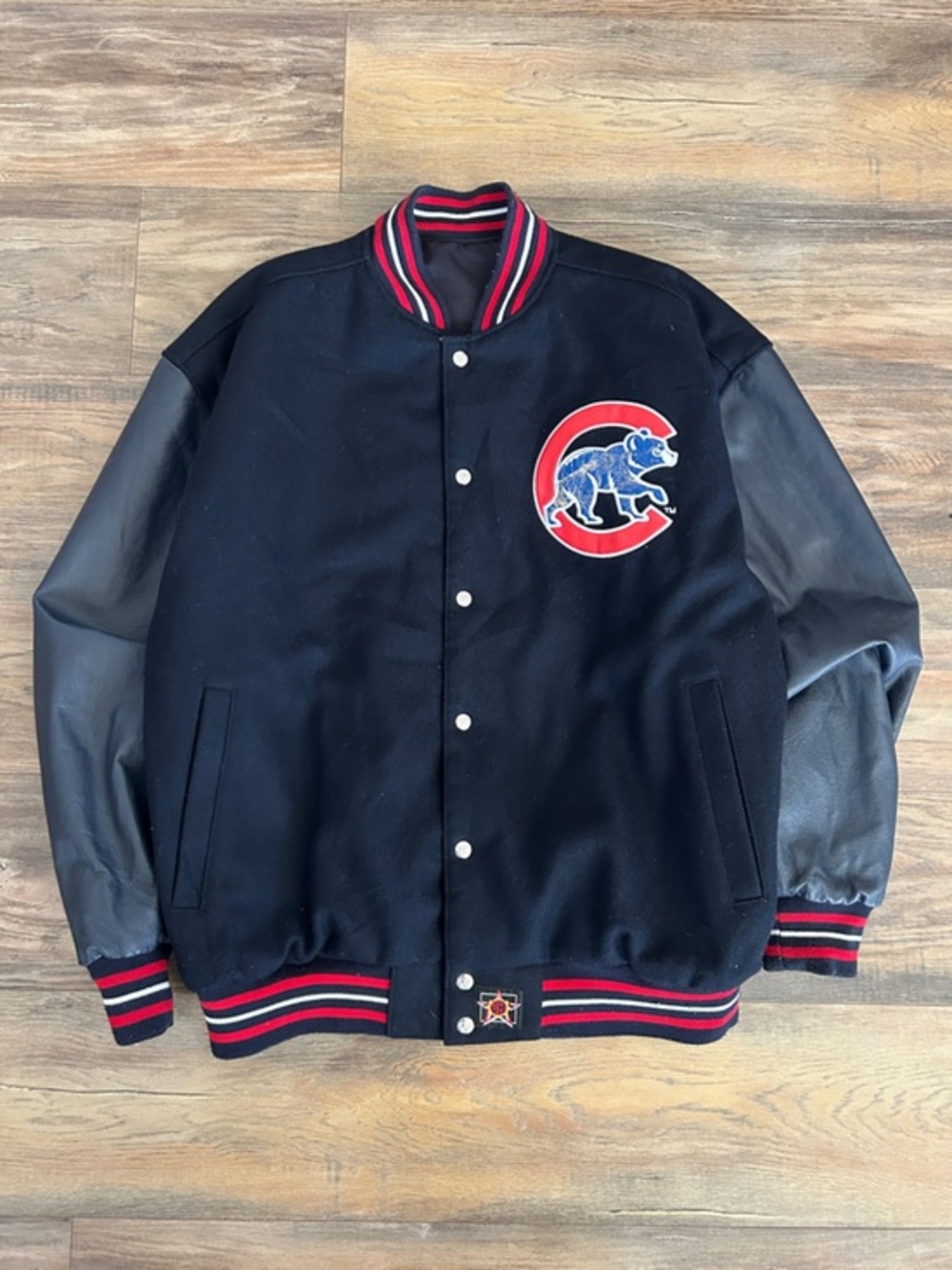 Vintage Chicago Cubs JH Designs Reversible Wool Varsity Jacket XL